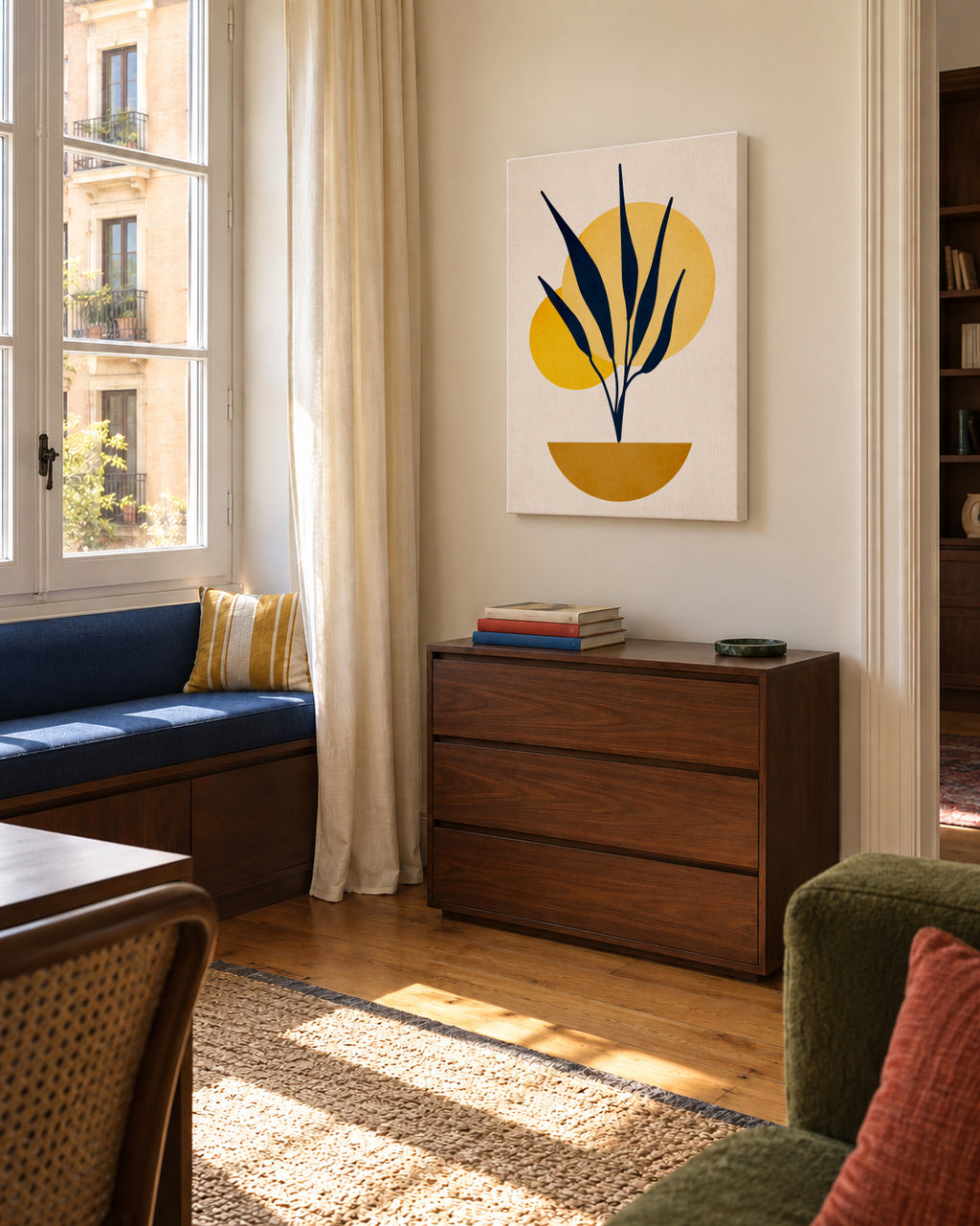 Copenhagen No.5 - Unframed canvas in an interior