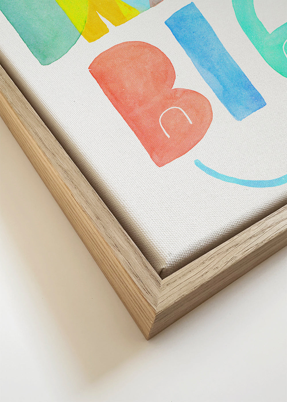 Typografická akvarelová ilustrace 'Dream Big'