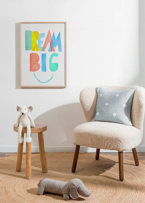 Typografická akvarelová ilustrace 'Dream Big'