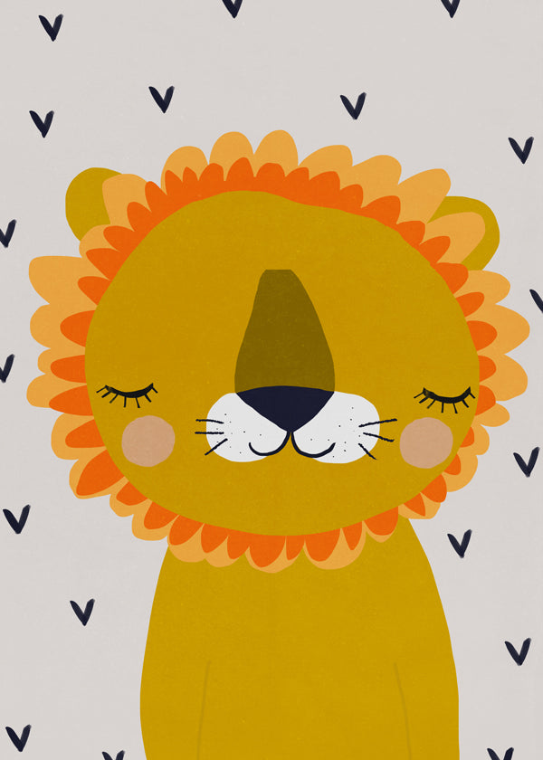Dětský plakát: spící lev
