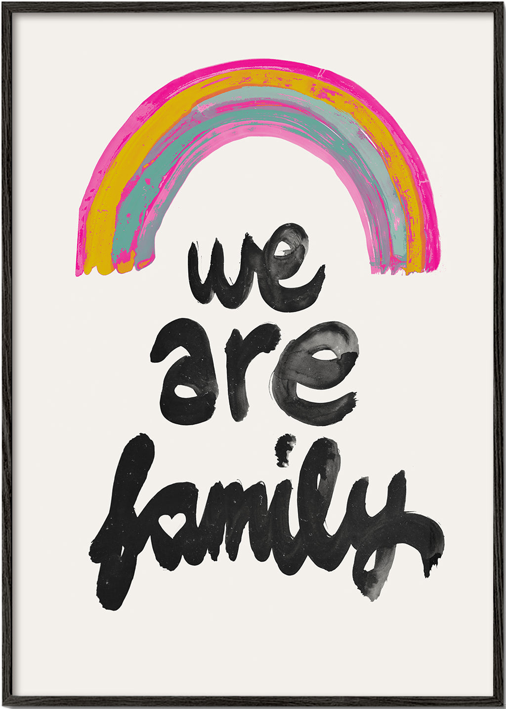 Ilustrace 'We are family' malovaná duha