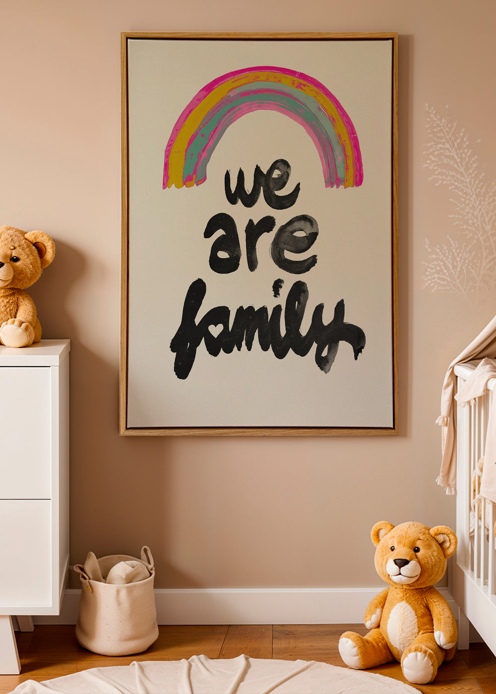 Ilustrace 'We are family' malovaná duha