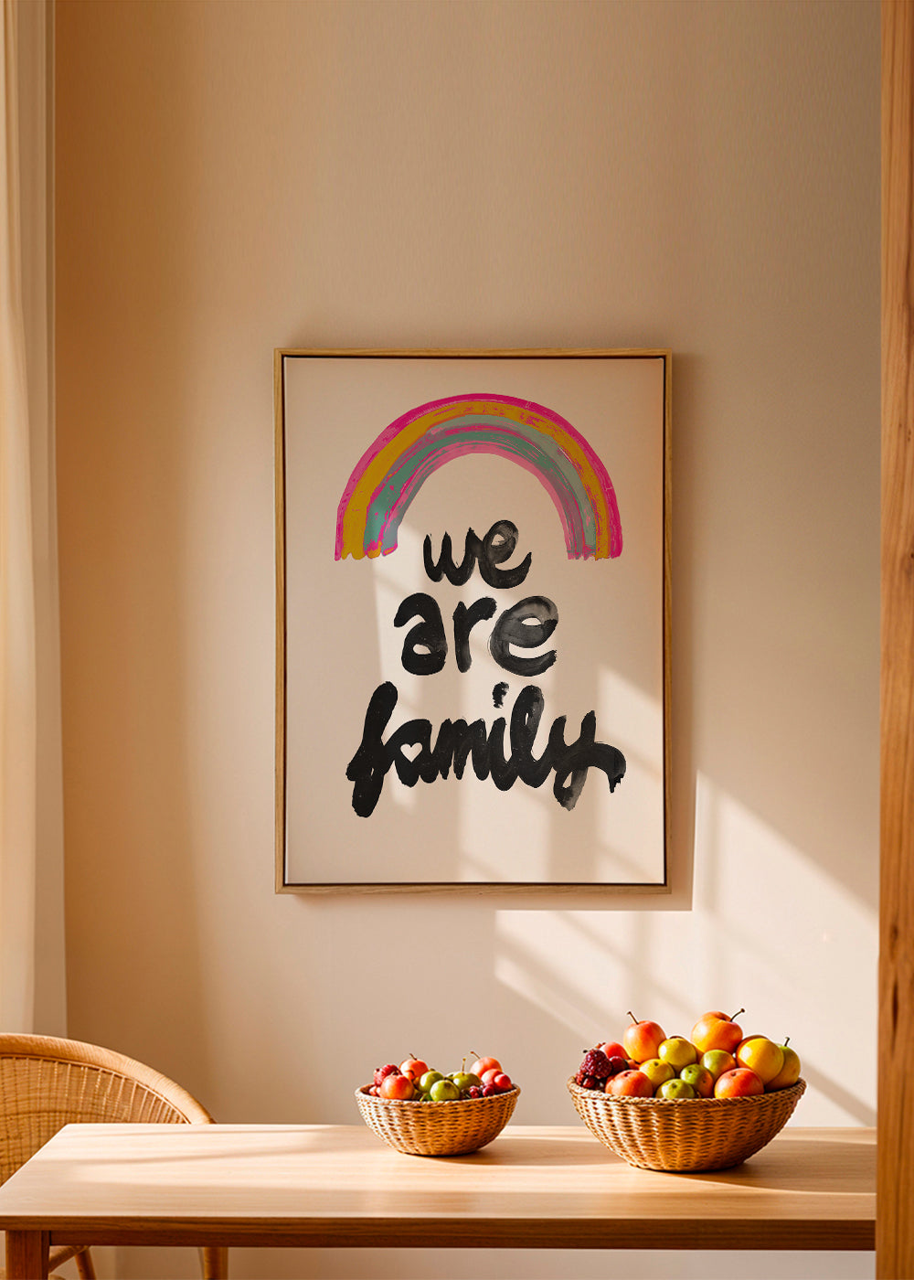 Ilustrace 'We are family' malovaná duha