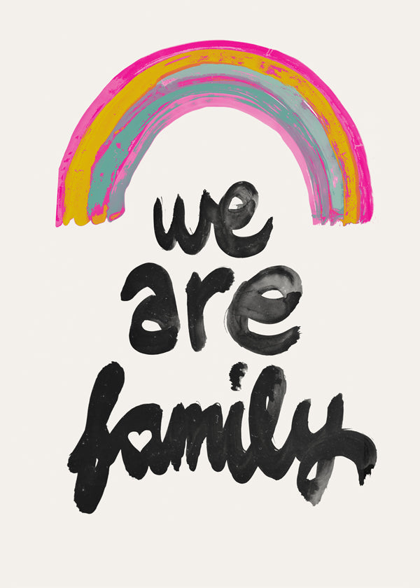 Ilustrace 'We are family' malovaná duha