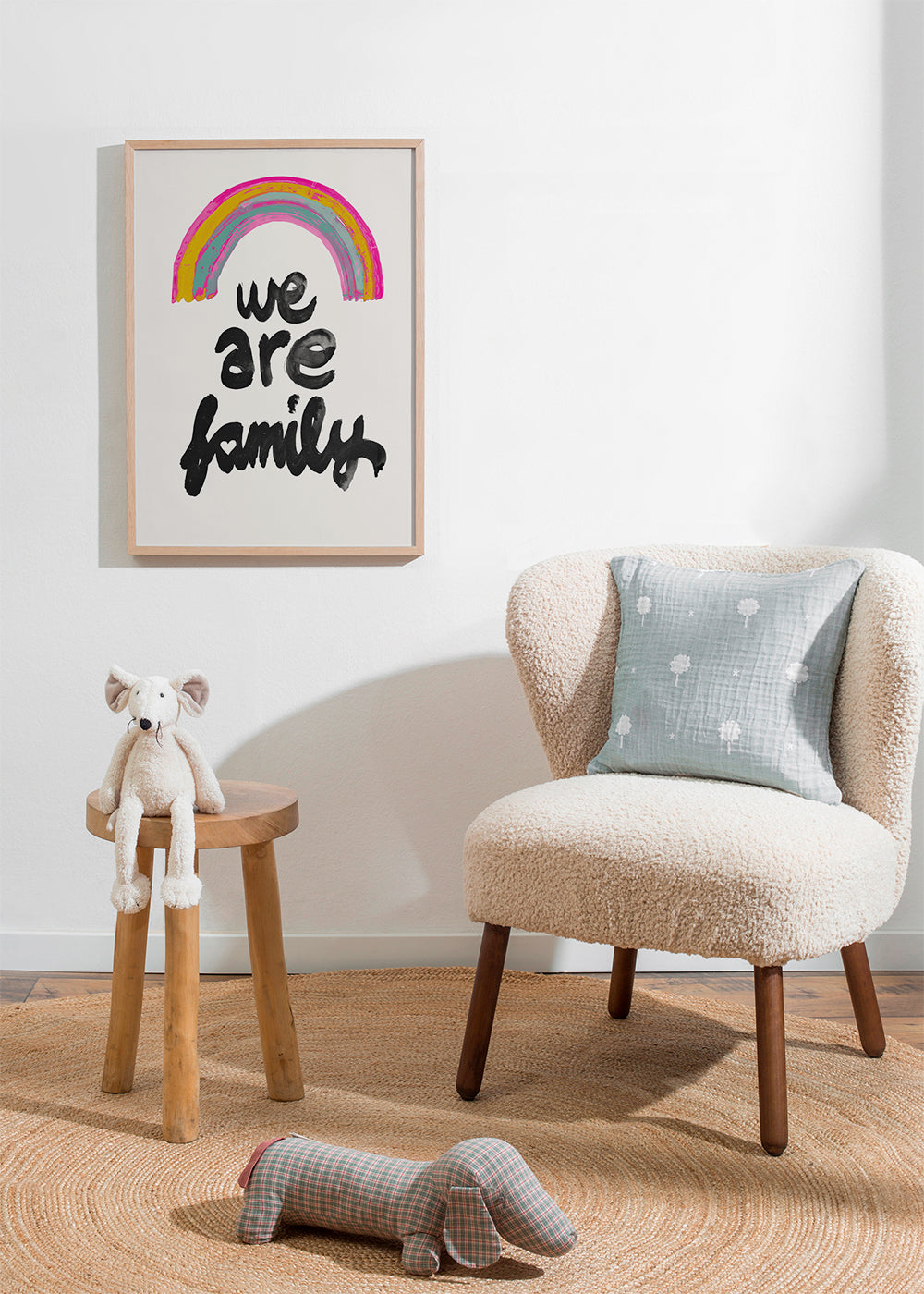 Ilustrace 'We are family' malovaná duha
