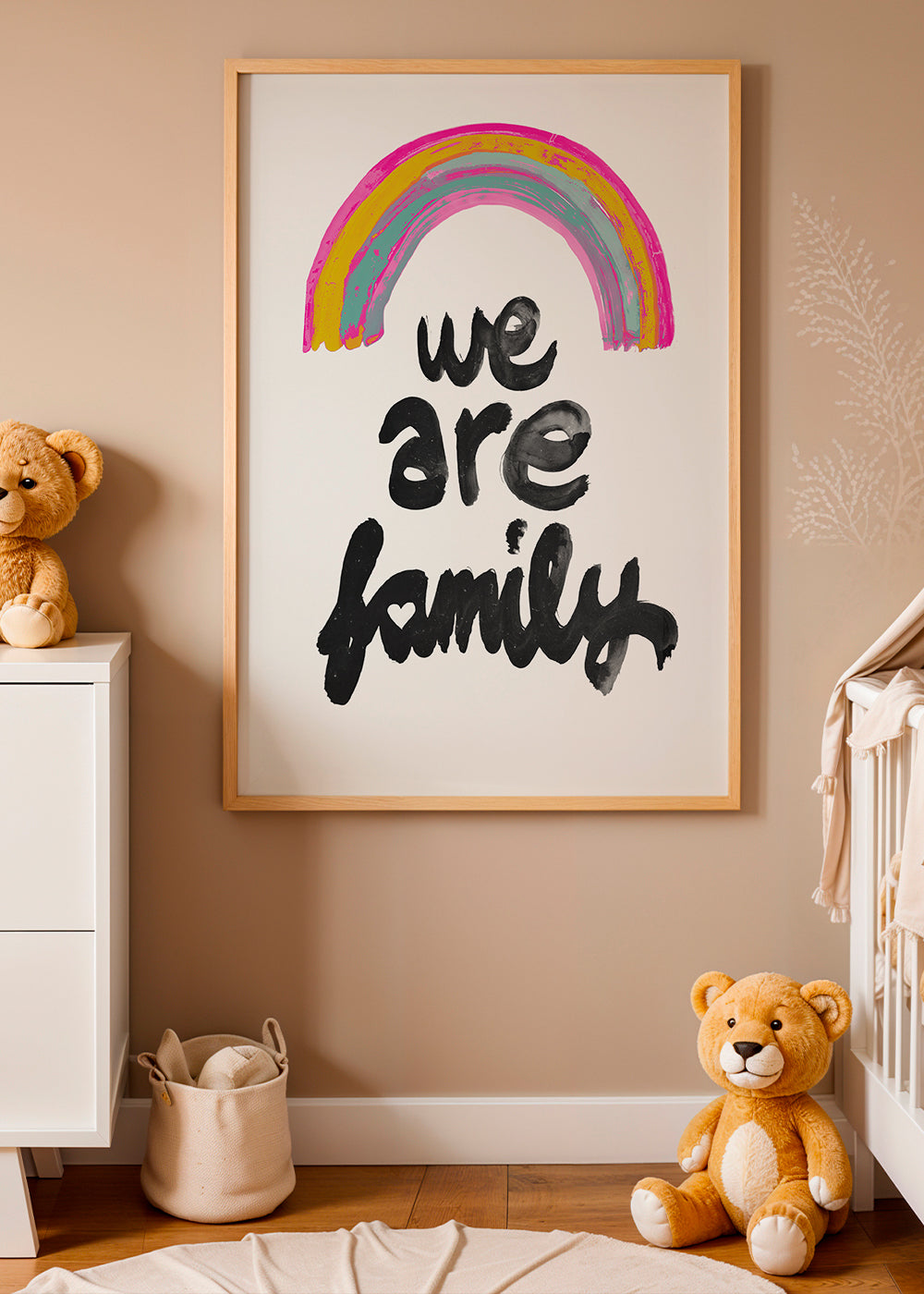 Ilustrace 'We are family' malovaná duha