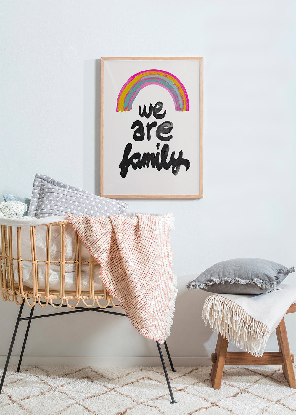 Ilustrace 'We are family' malovaná duha