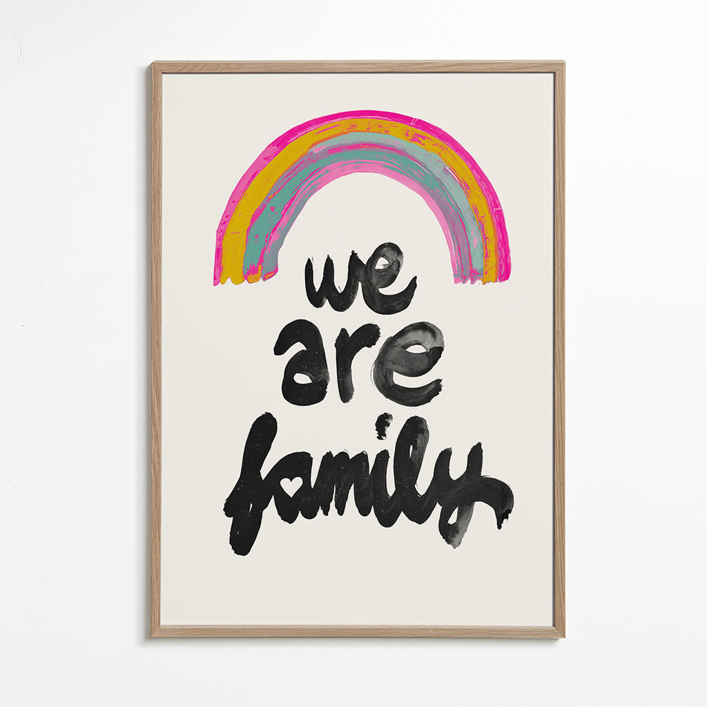Ilustrace 'We are family' malovaná duha