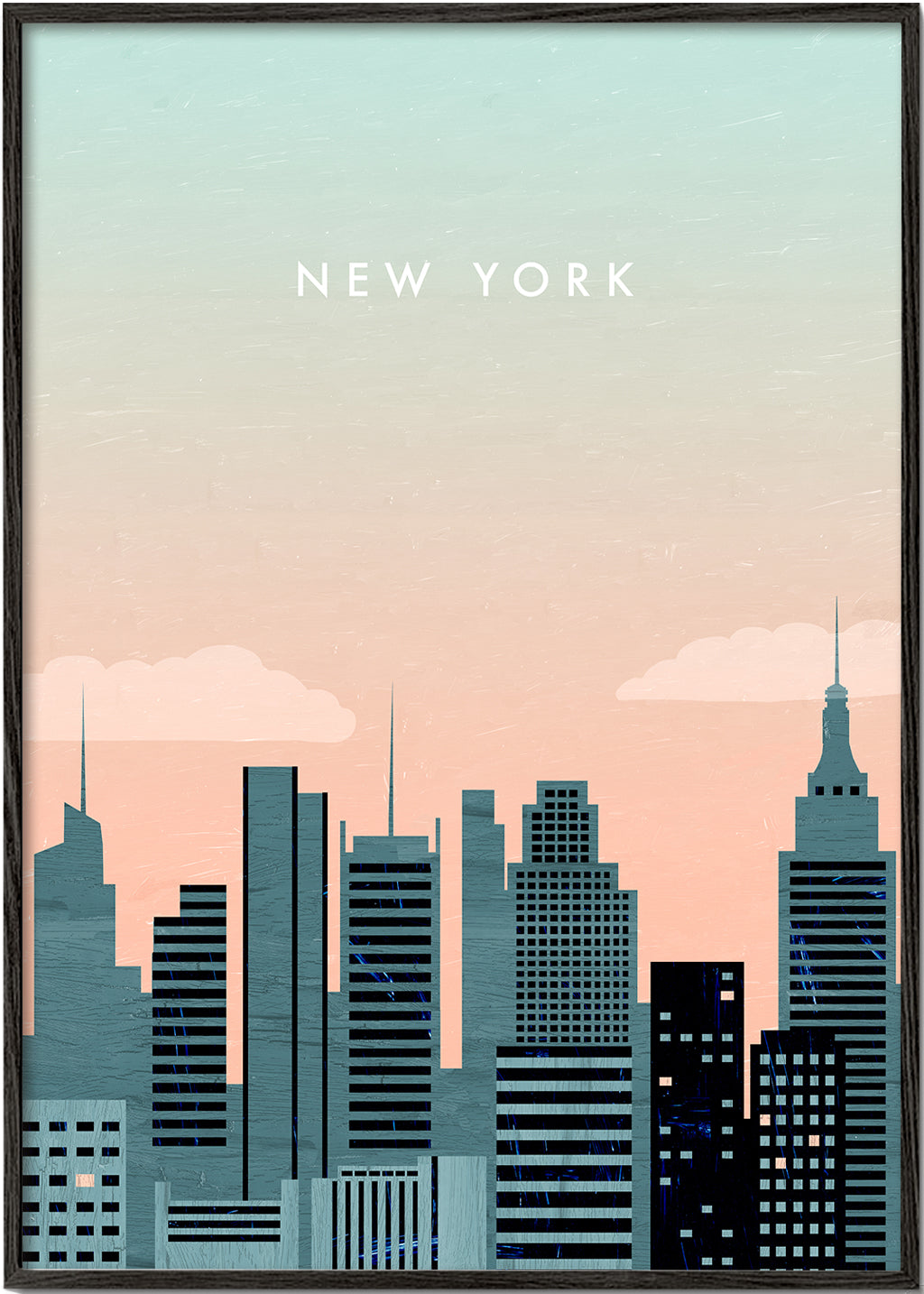 Plakát z města New York skyline ilustrace