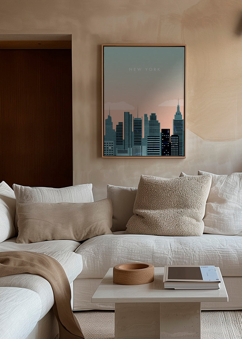 Plakát z města New York skyline ilustrace