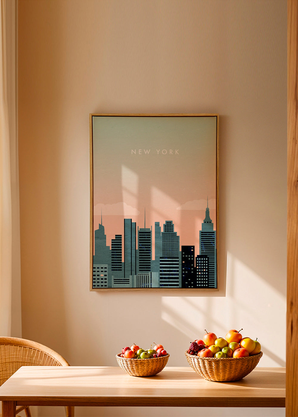 Plakát z města New York skyline ilustrace