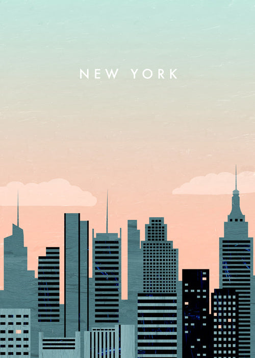 Plakát z města New York skyline ilustrace