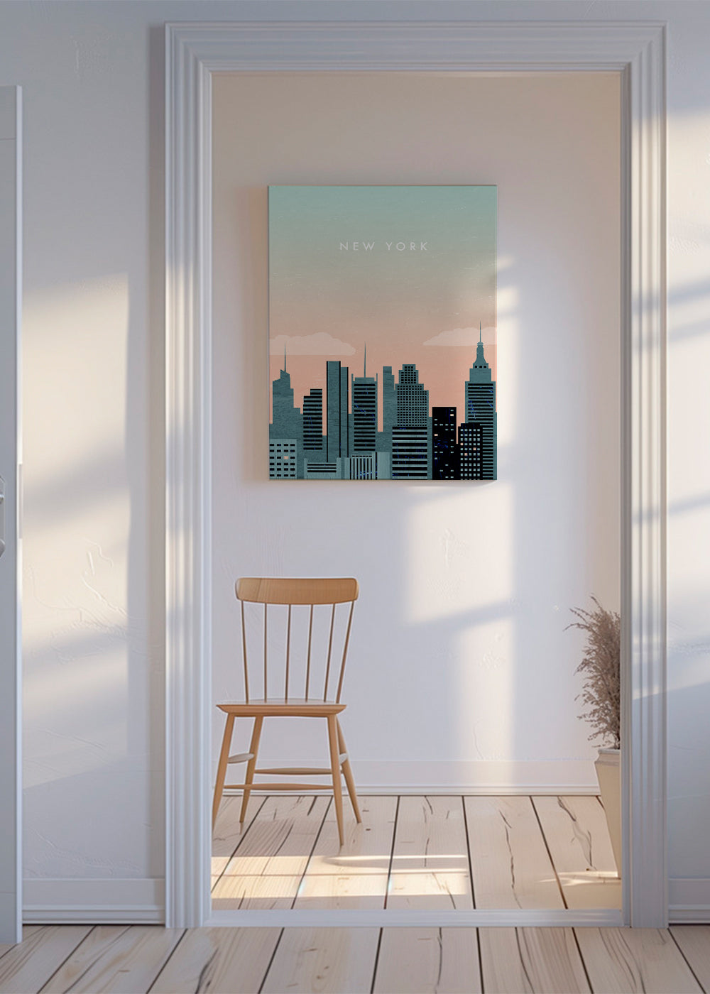 Plakát z města New York skyline ilustrace