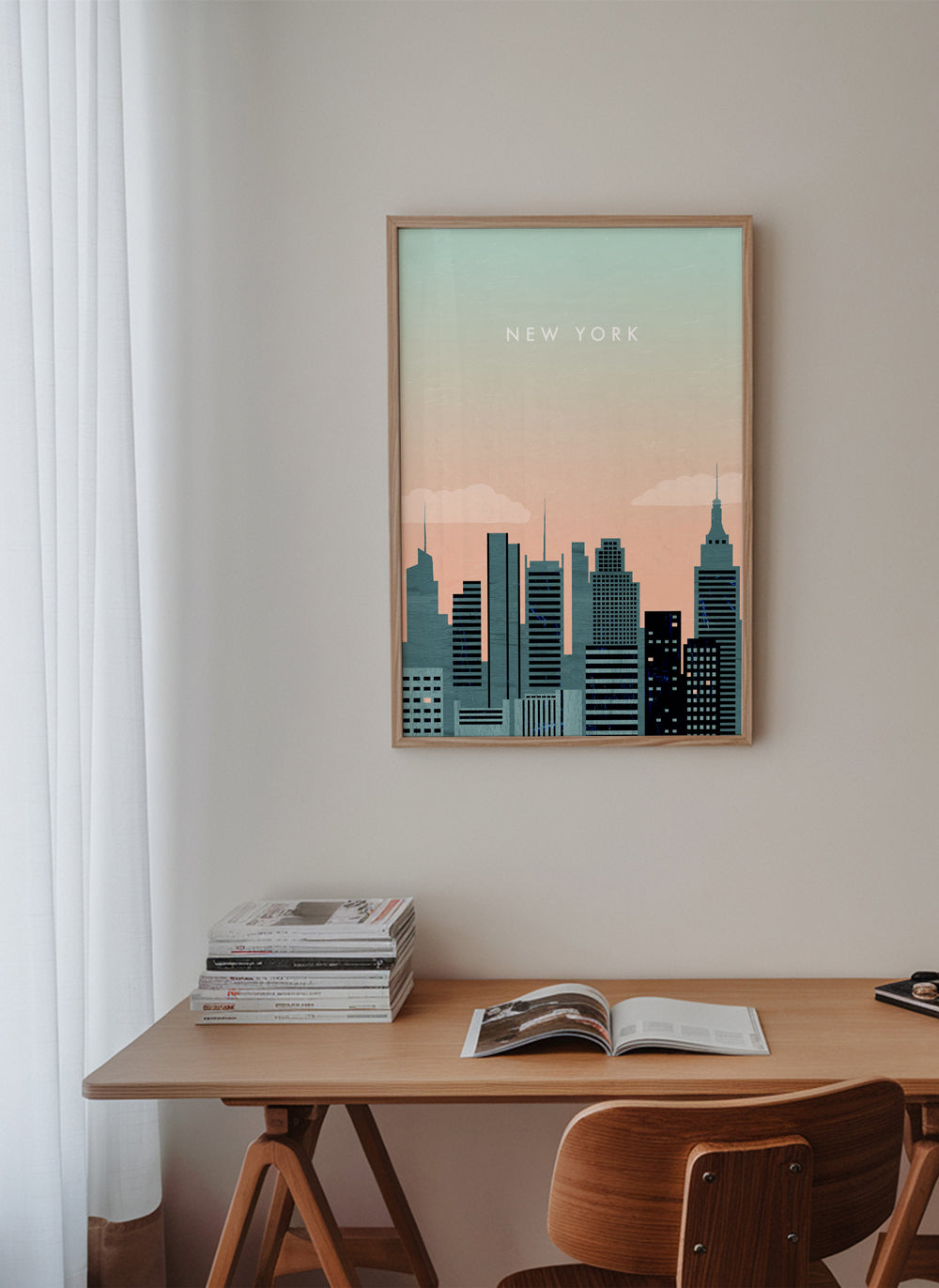 Plakát z města New York skyline ilustrace