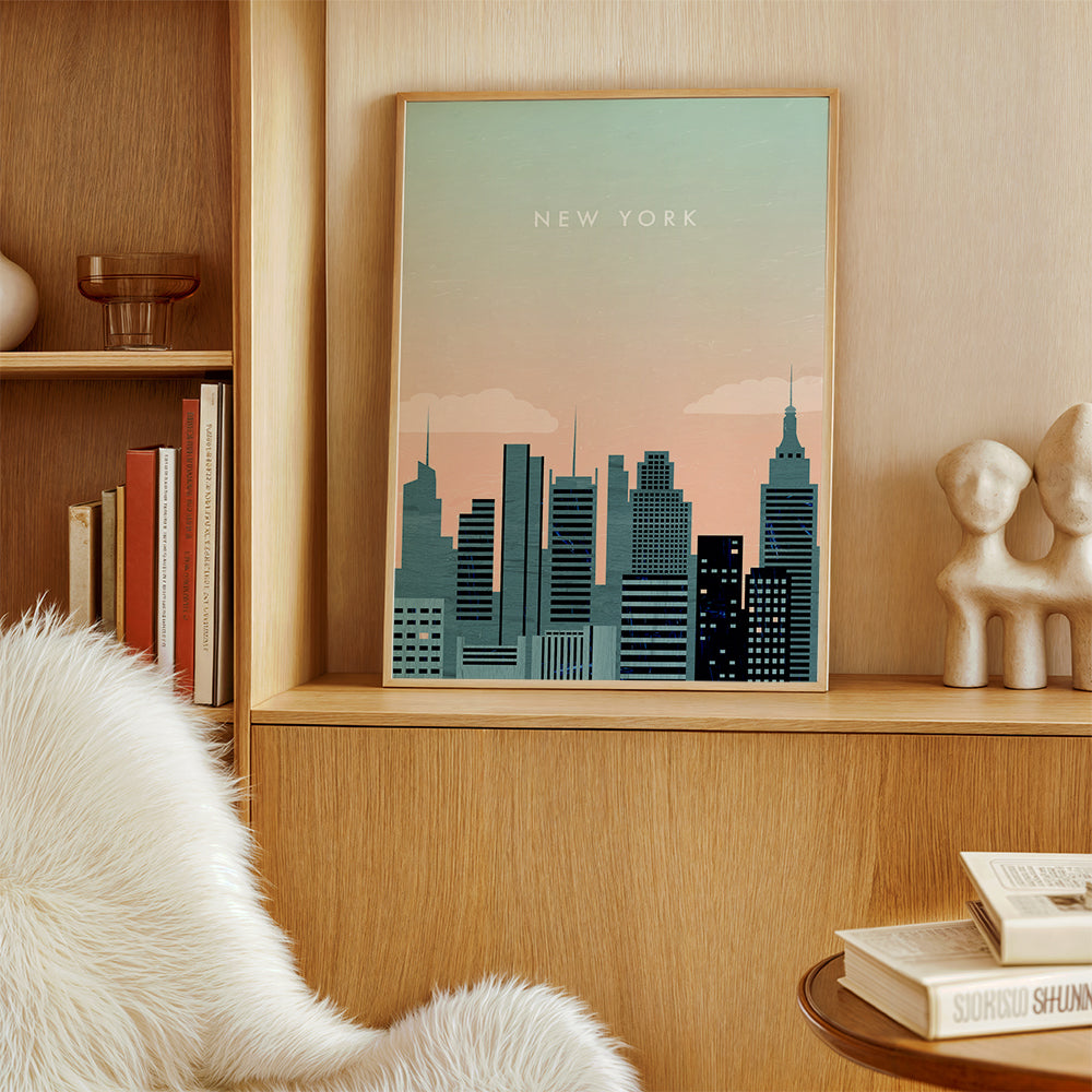 Plakát z města New York skyline ilustrace