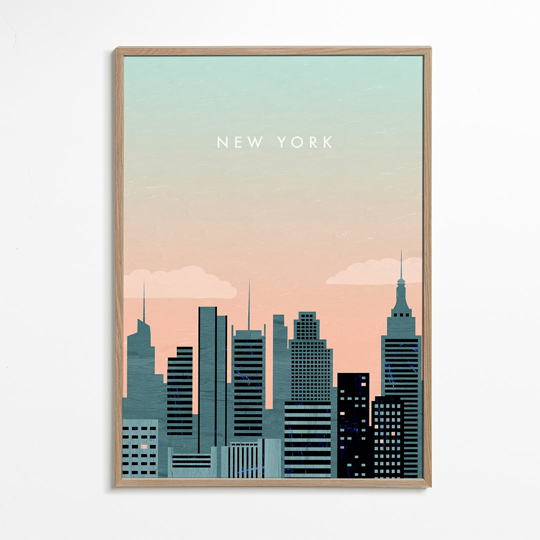 Plakát z města New York skyline ilustrace