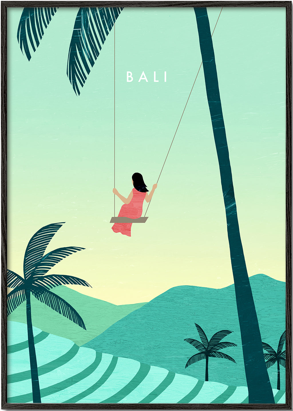 Obraz do kuchyně Bali: ilustrace tropické houpačky