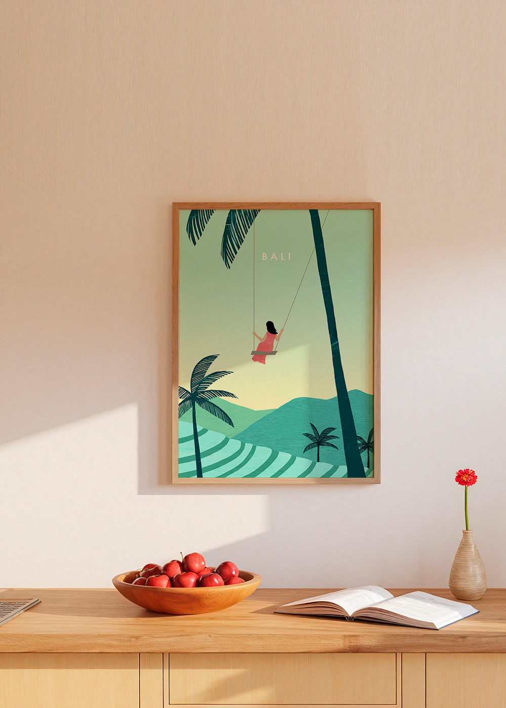 Obraz do kuchyně Bali: ilustrace tropické houpačky