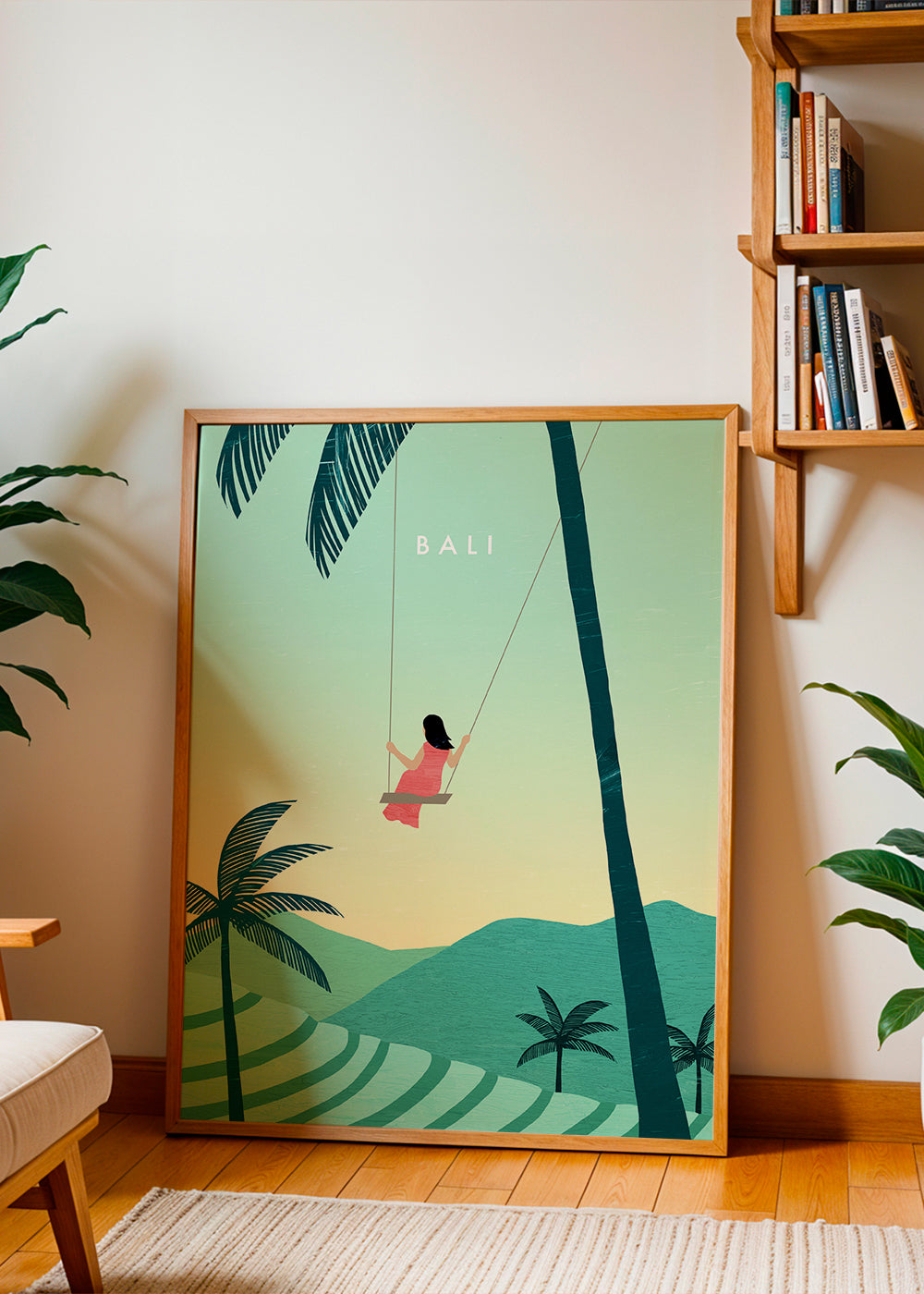 Obraz do kuchyně Bali: ilustrace tropické houpačky
