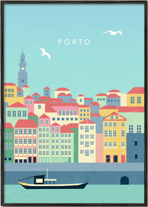 Cestovní plakát Porto ilustrovaný