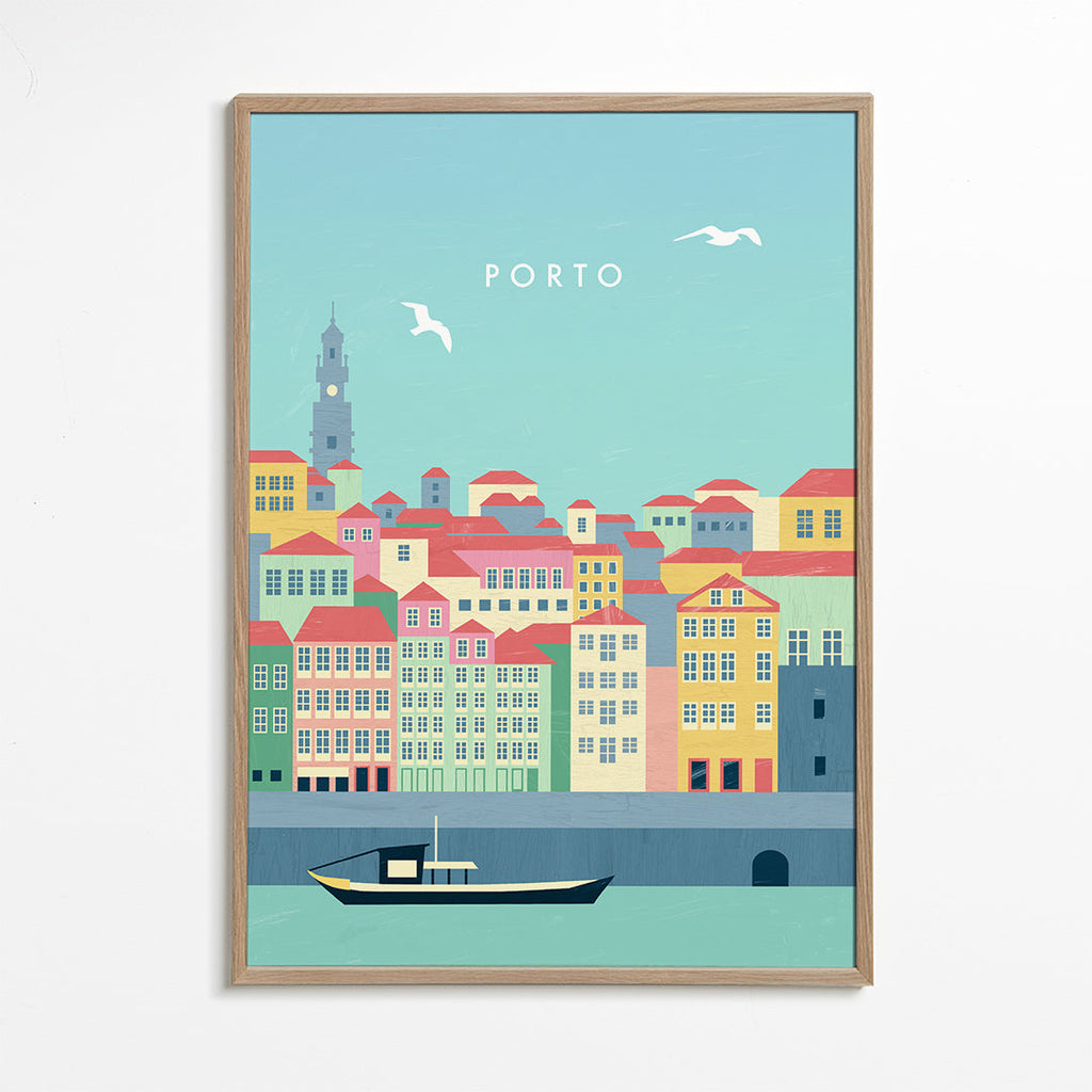 Cestovní plakát Porto ilustrovaný