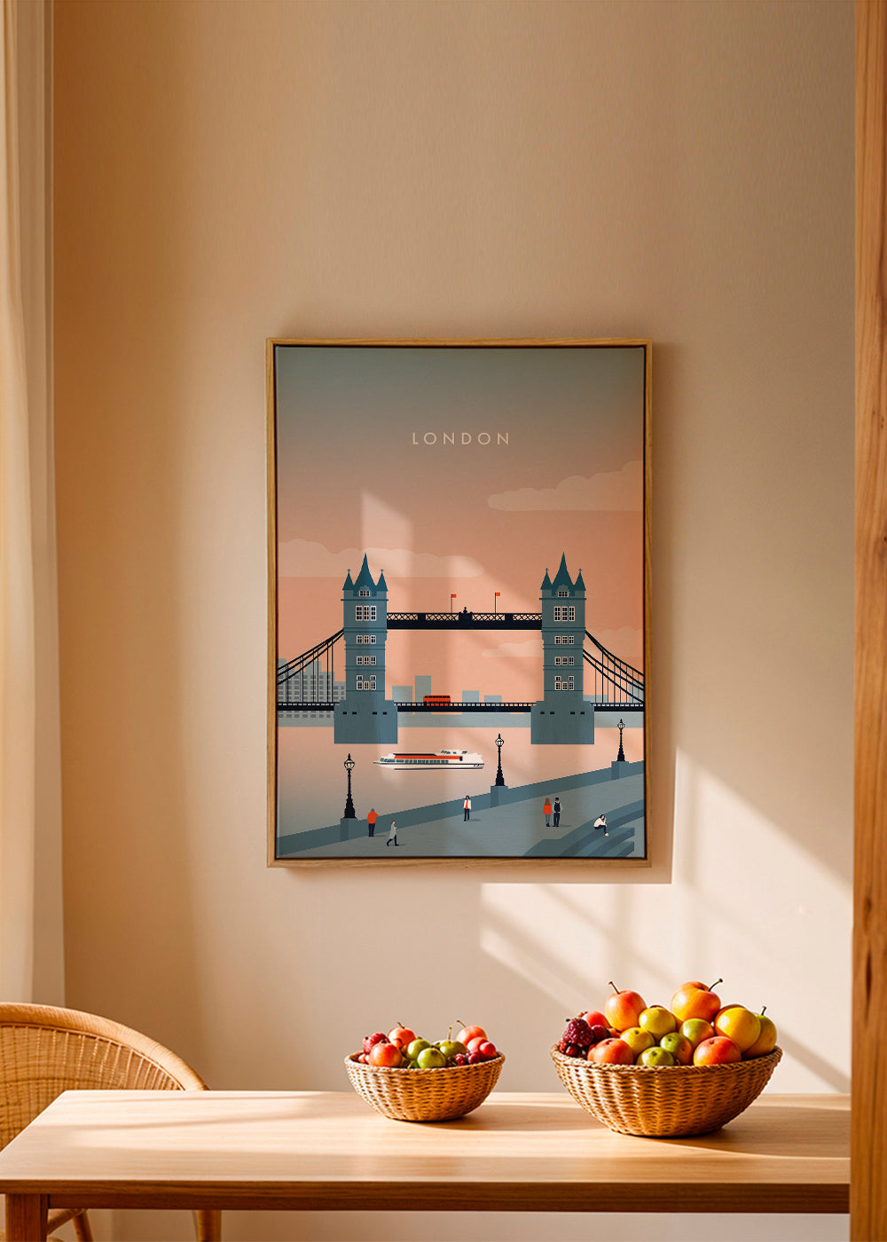 Obraz města London most ilustrace