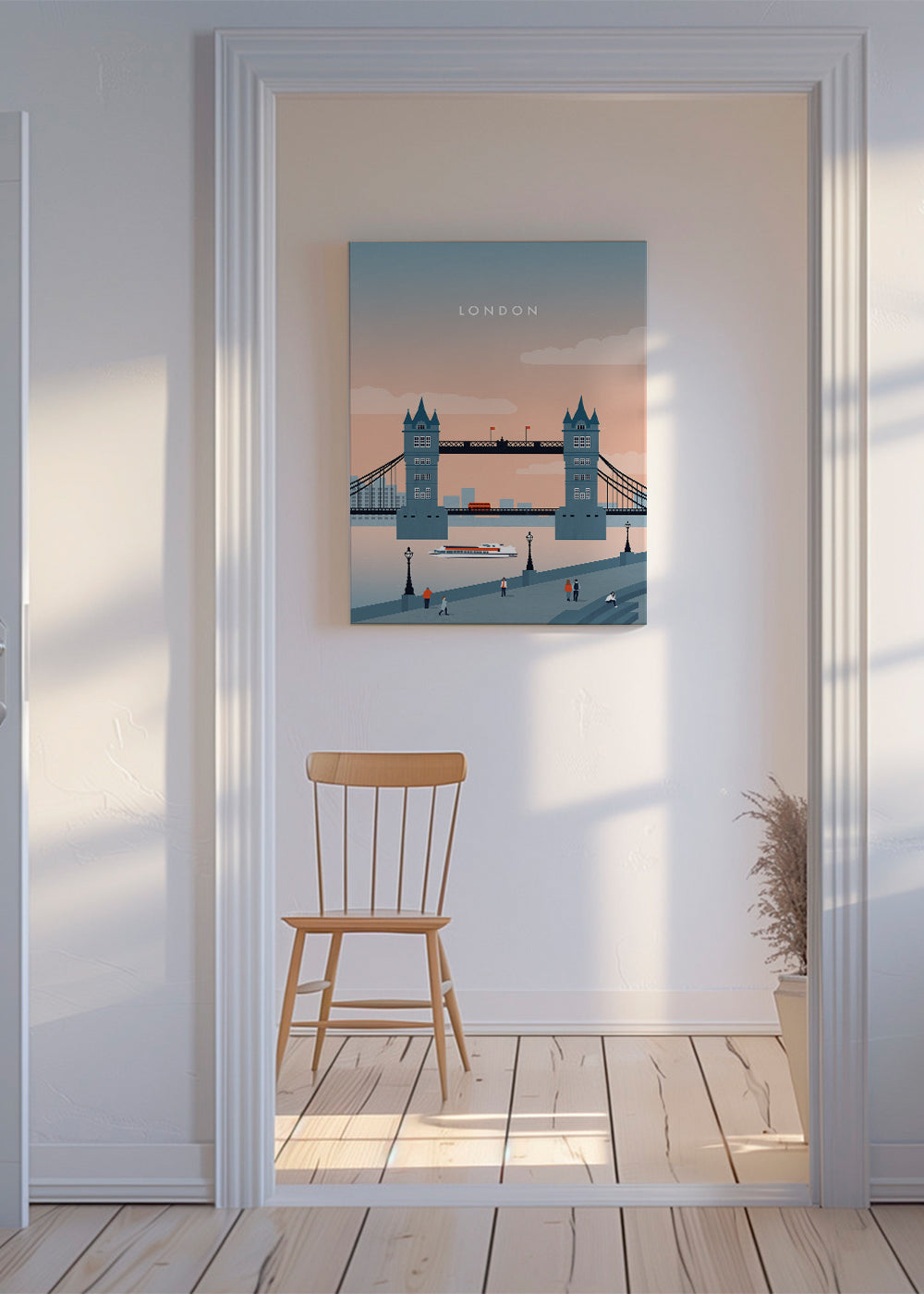 Obraz města London most ilustrace