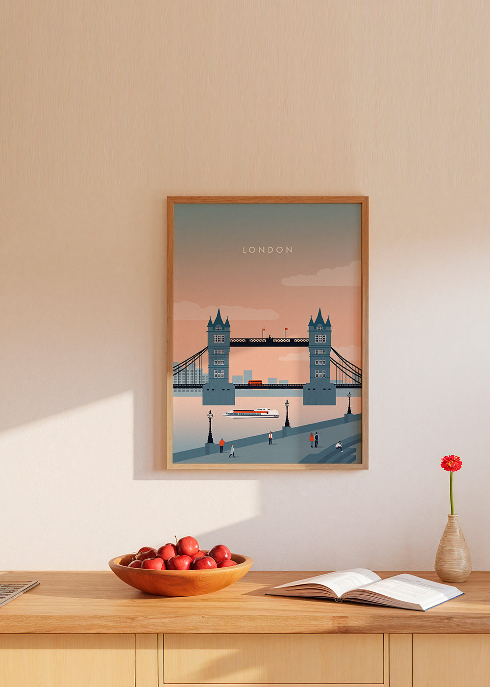 Obraz města London most ilustrace
