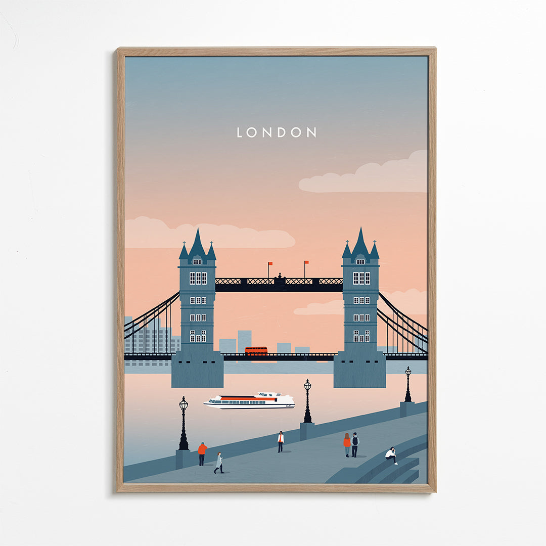 Obraz města London most ilustrace