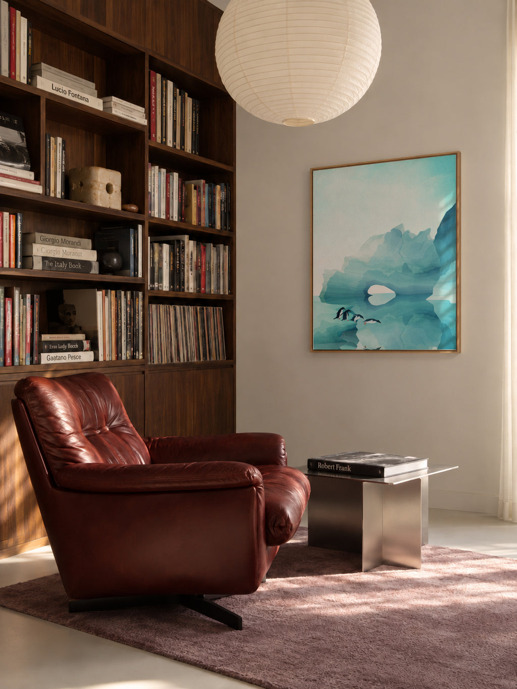 Penguins by Day - Framed canvas in an interior