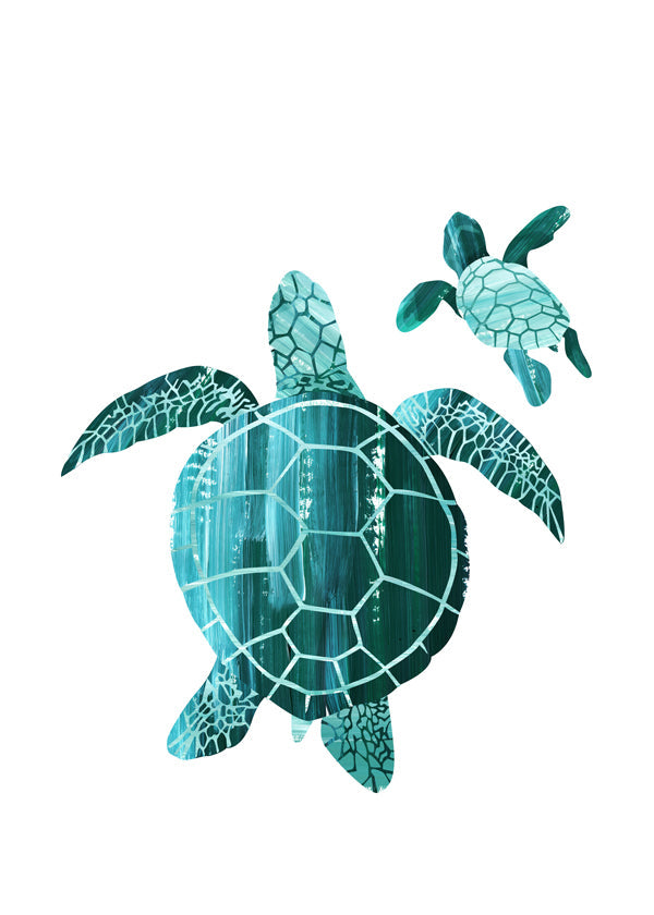 Ilustrace mořské želvy