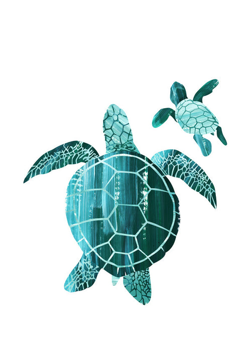 Ilustrace mořské želvy