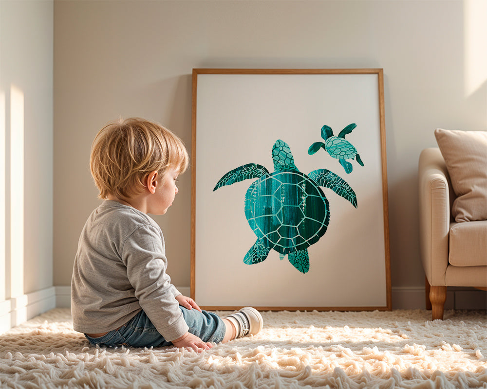 Ilustrace mořské želvy