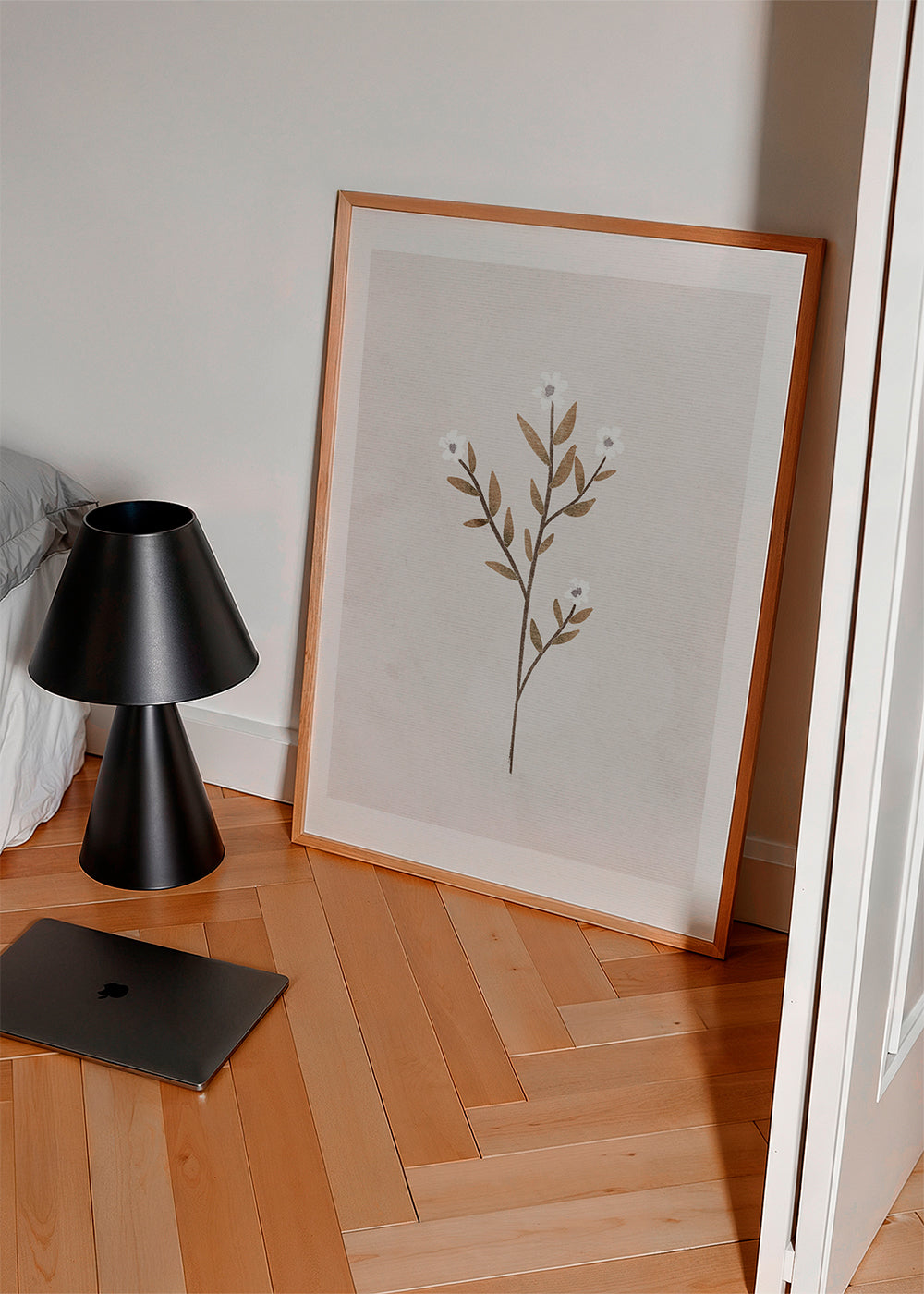 Botanický plakát s jemnou větvičkou