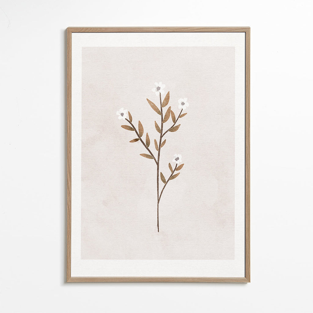 Botanický plakát s jemnou větvičkou