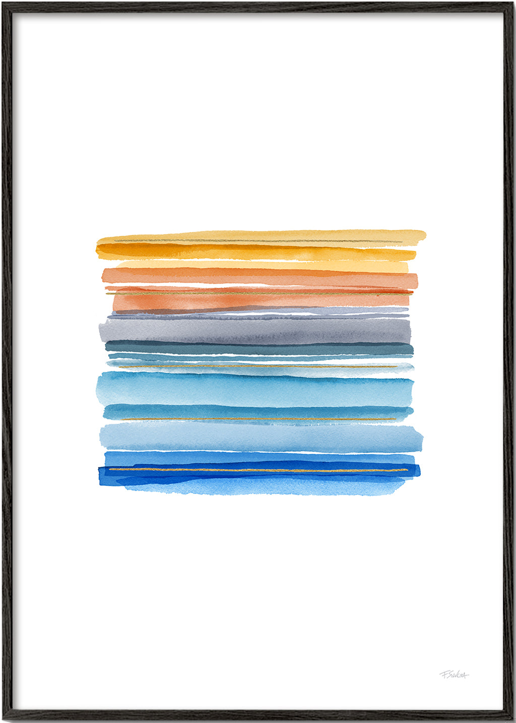 Minimalistické pruhy v akvarelu