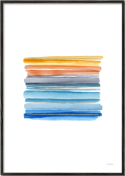 Minimalistické pruhy v akvarelu