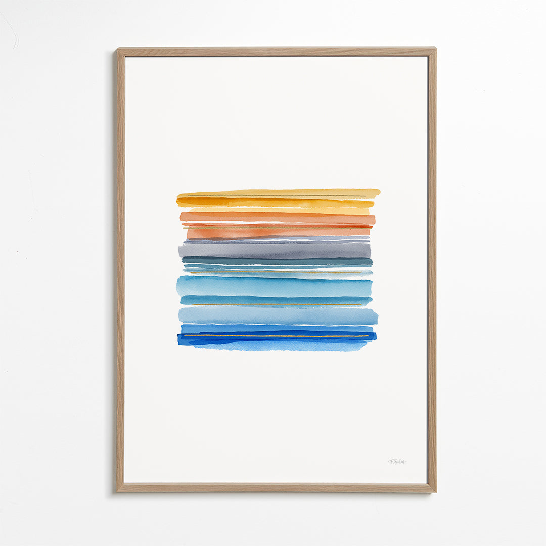 Minimalistické pruhy v akvarelu