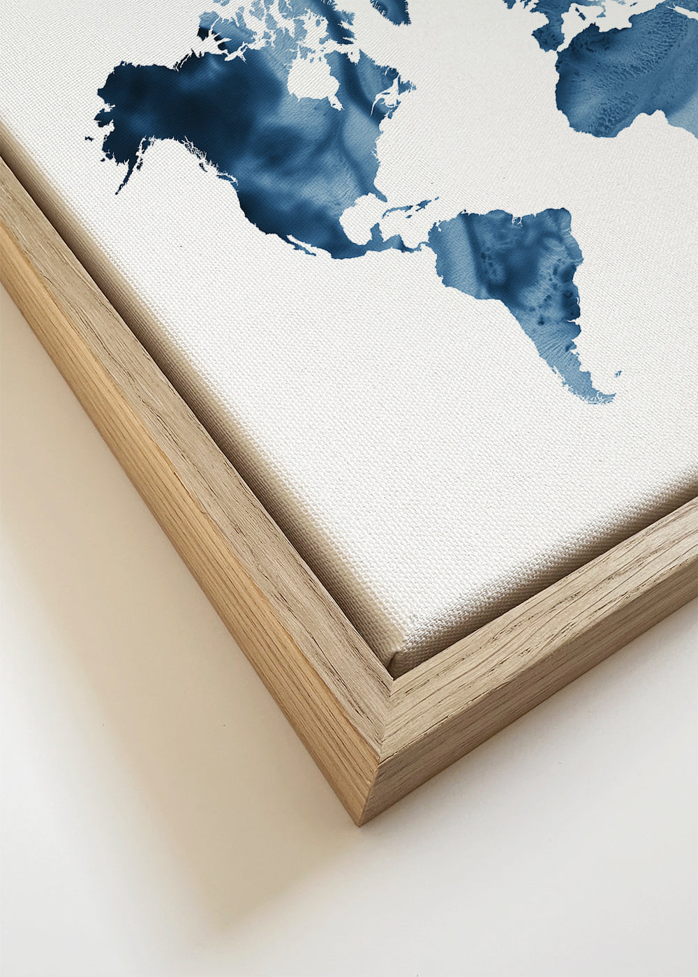 Obraz do kuchyně: mapa světa indigo