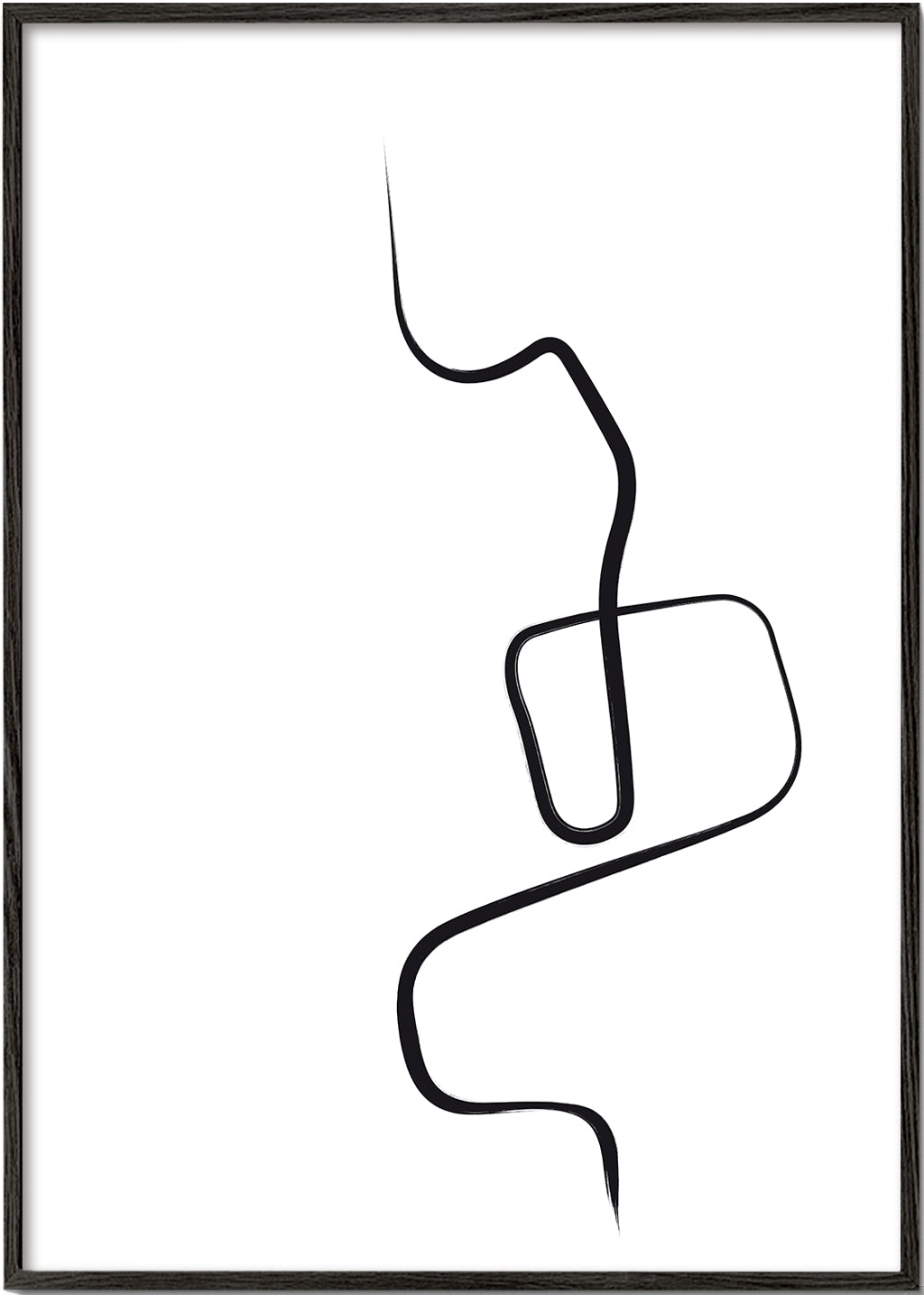 Minimalistický obraz s černou čárou