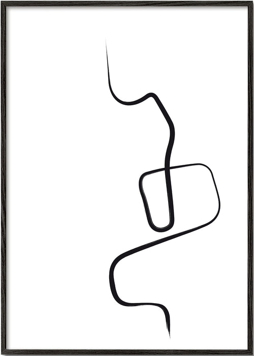 Minimalistický obraz s černou čárou
