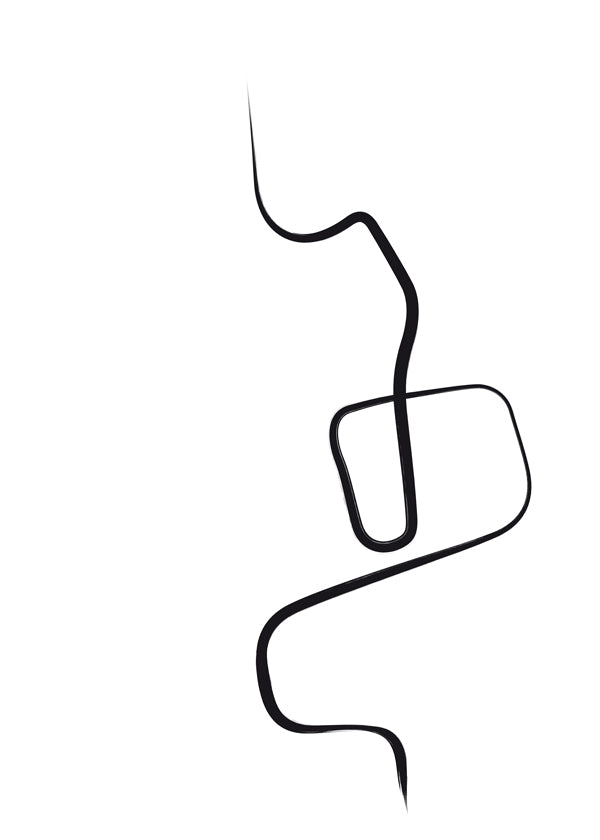 Minimalistický obraz s černou čárou