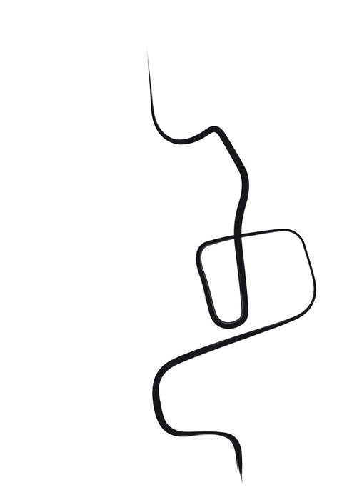 Minimalistický obraz s černou čárou