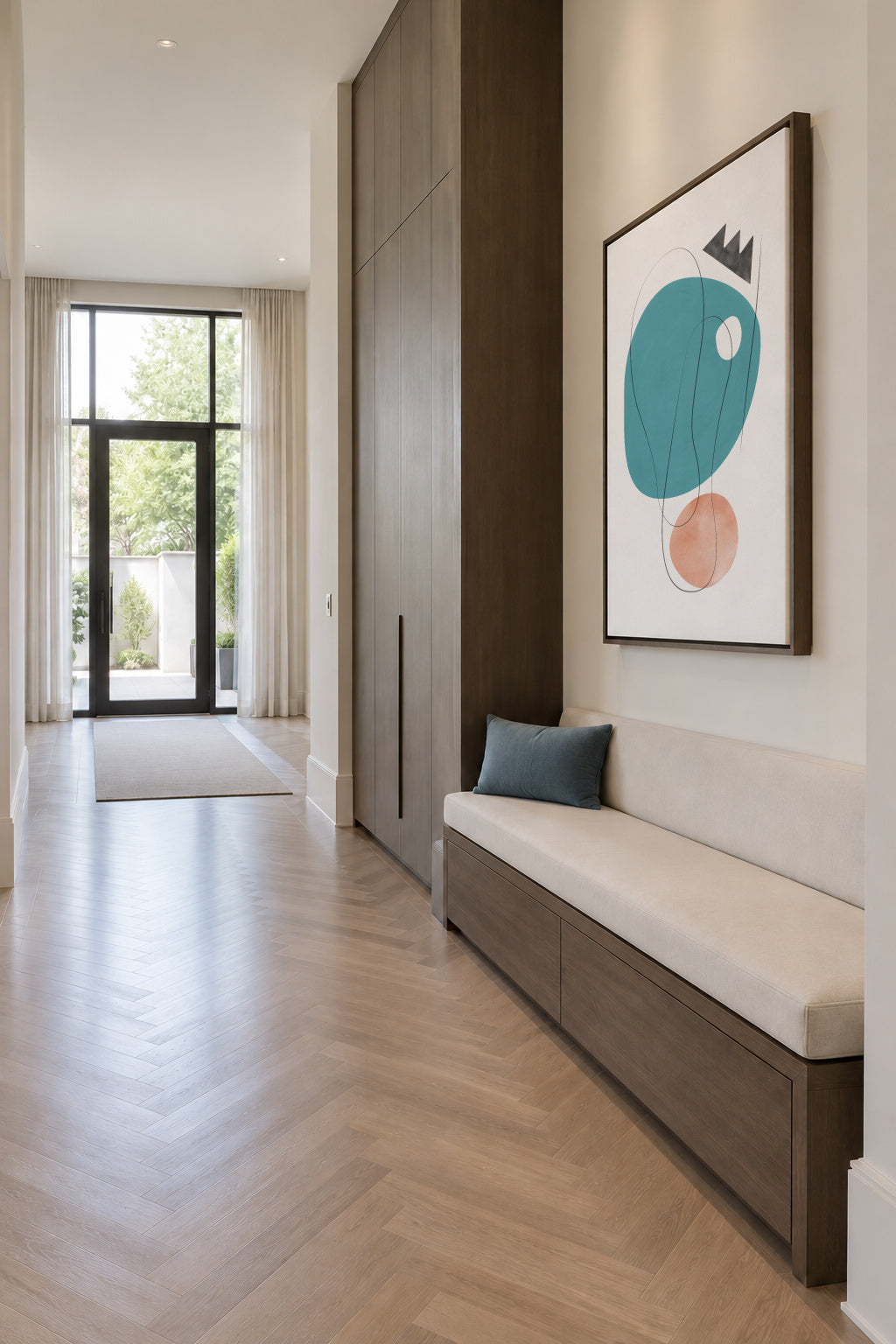 Abstract N 18 - Framed canvas in an interior