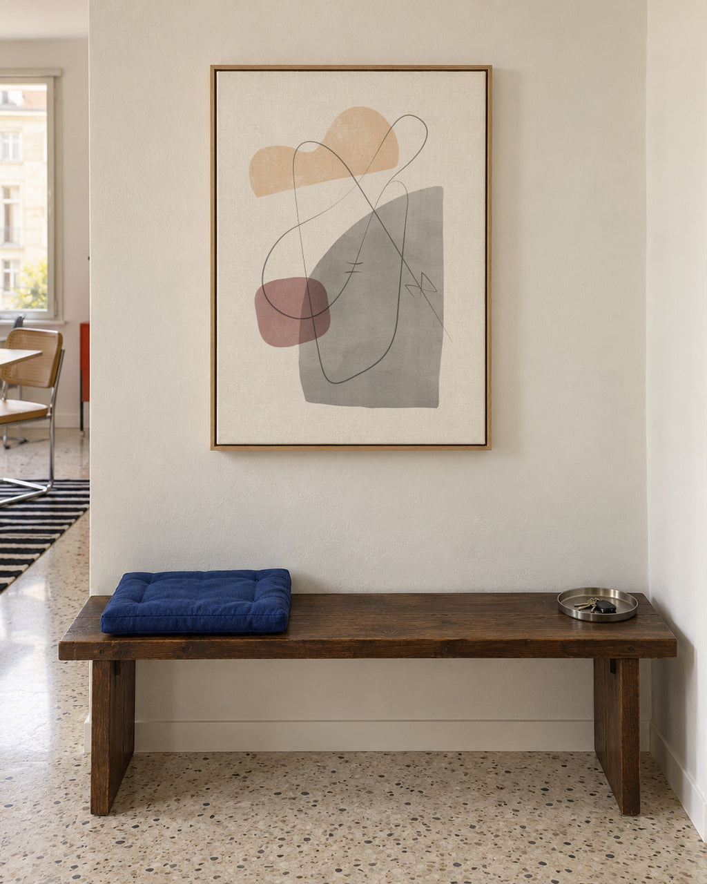 Abstract N 23 - Framed canvas in an interior