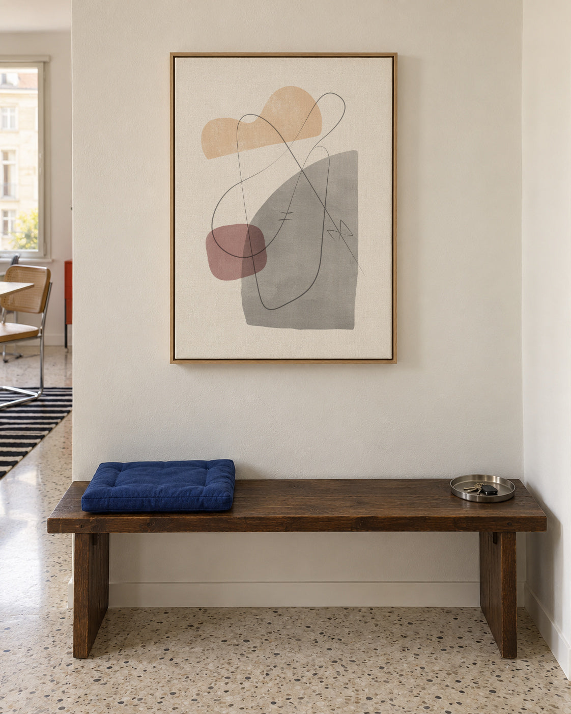 Abstract N 23 - Framed canvas in an interior