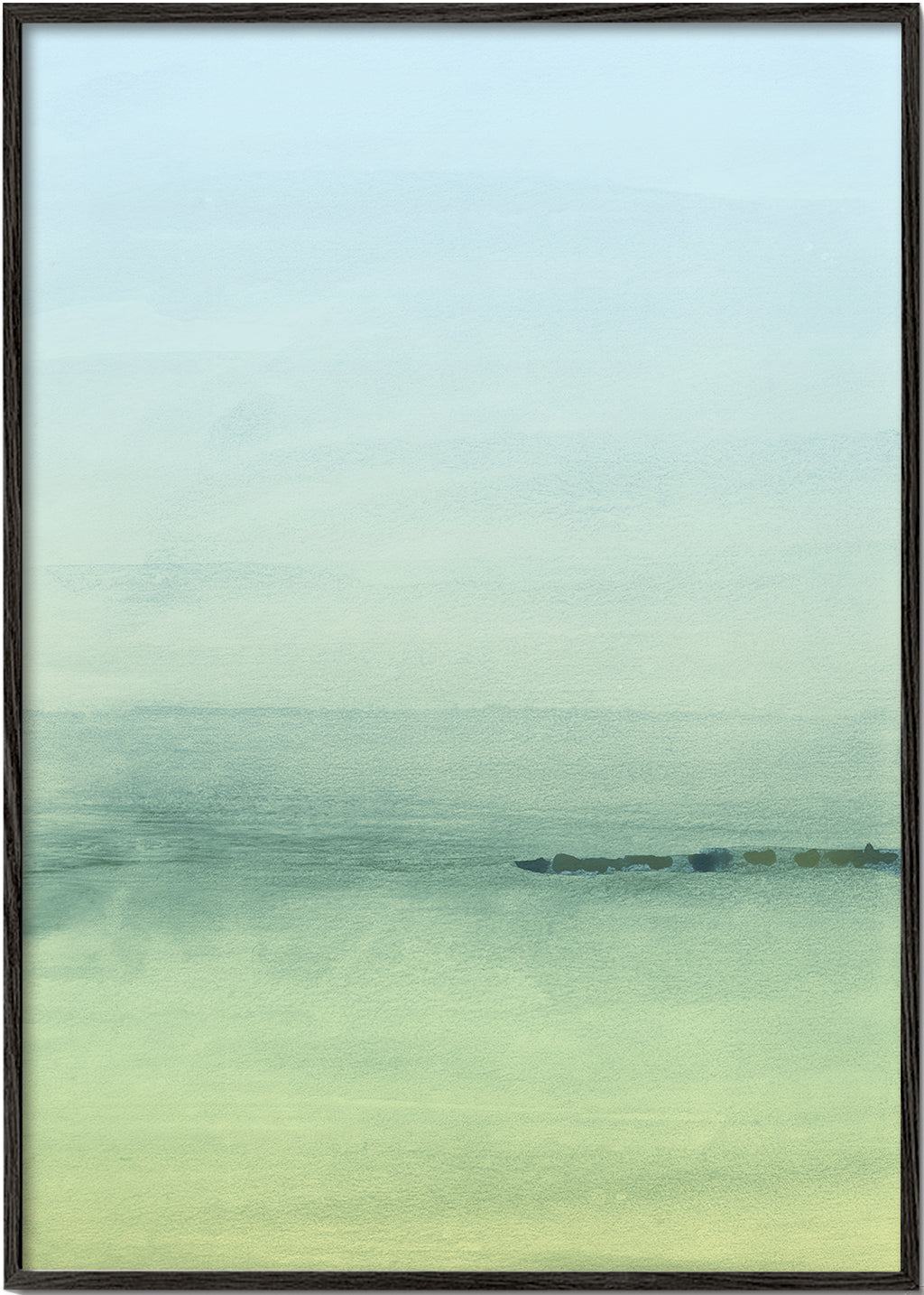 Krajinomalba s akvarelovým horizontem