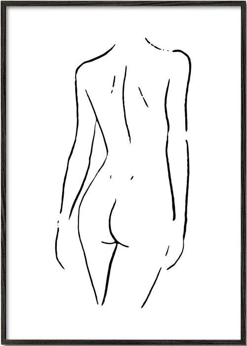 Minimalistická čárová ilustrace postavy