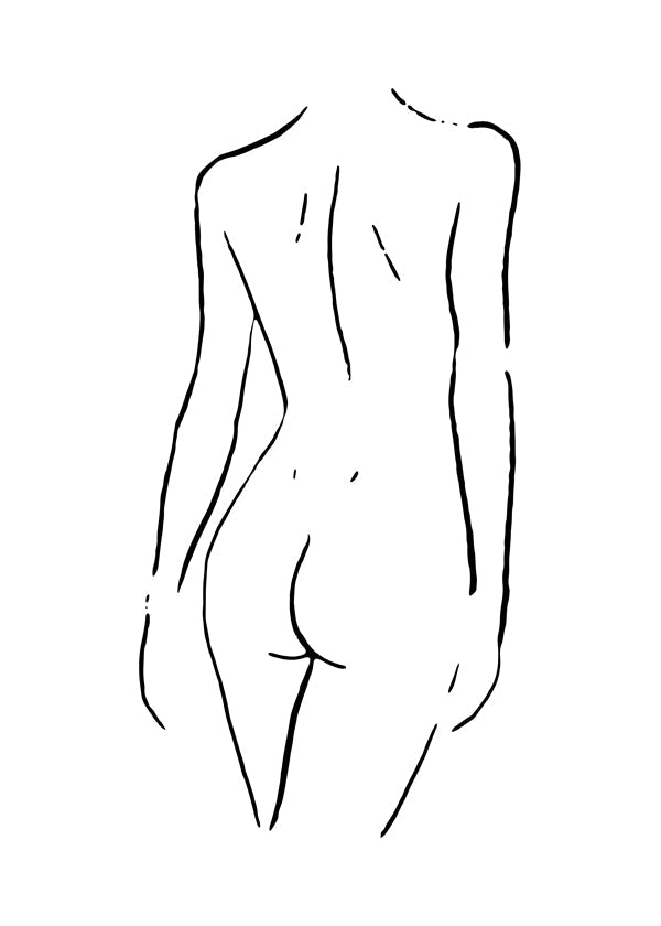 Minimalistická čárová ilustrace postavy
