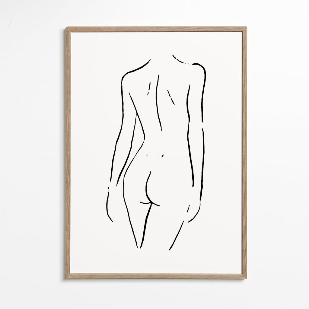 Minimalistická čárová ilustrace postavy
